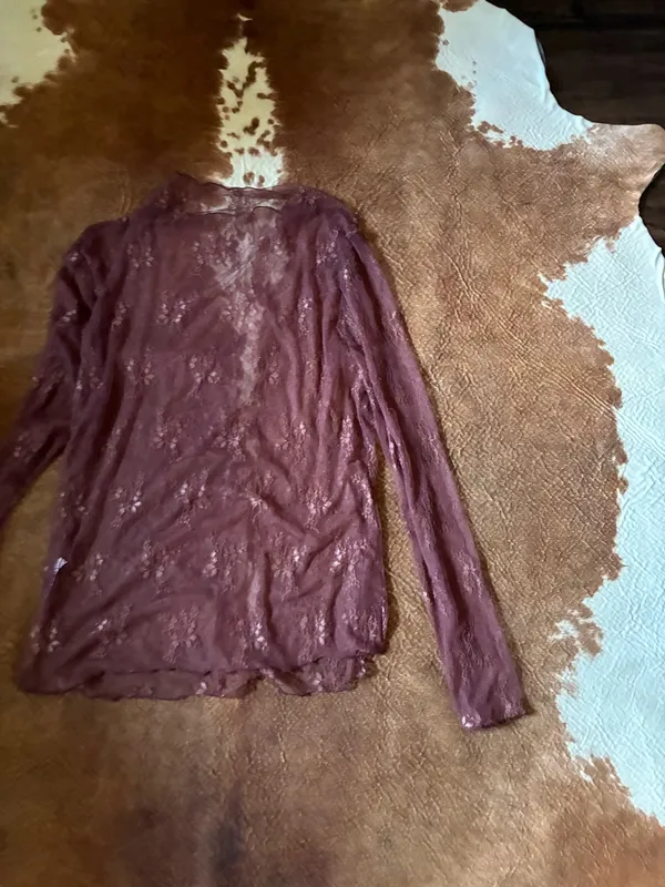 Lace mesh brown top  size medium From a boutique - Image 2