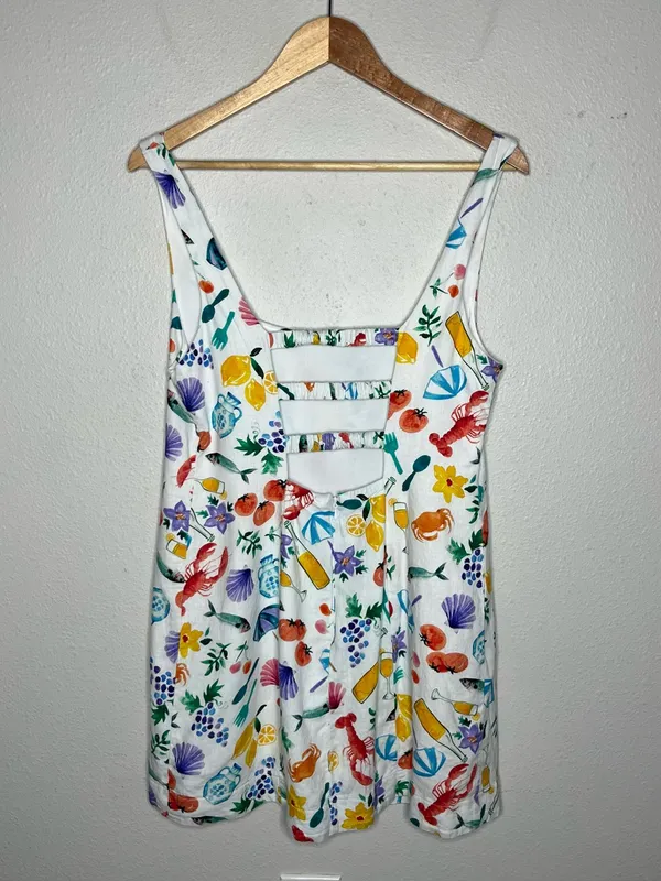 Show Me Your Mumu Steph Mini Dress in Italian Picnic Linen Euro Summer - Image 4