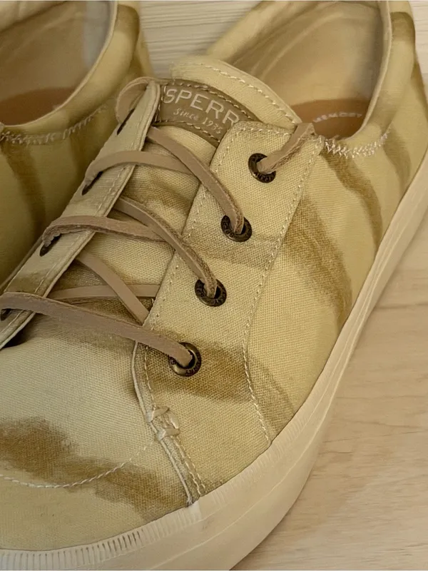 SPERRY Top Sider Slip-on Sneaker Women’s Size 8.5M Cream/Beige Canvas NEW Preppy - Image 9