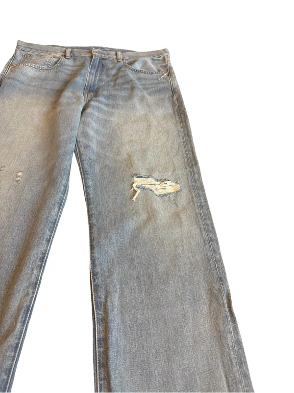 Denimist Lindsay Slim Boyfriend Jeans Light Wash Denim Distressed Size 31 Womens - Image 4