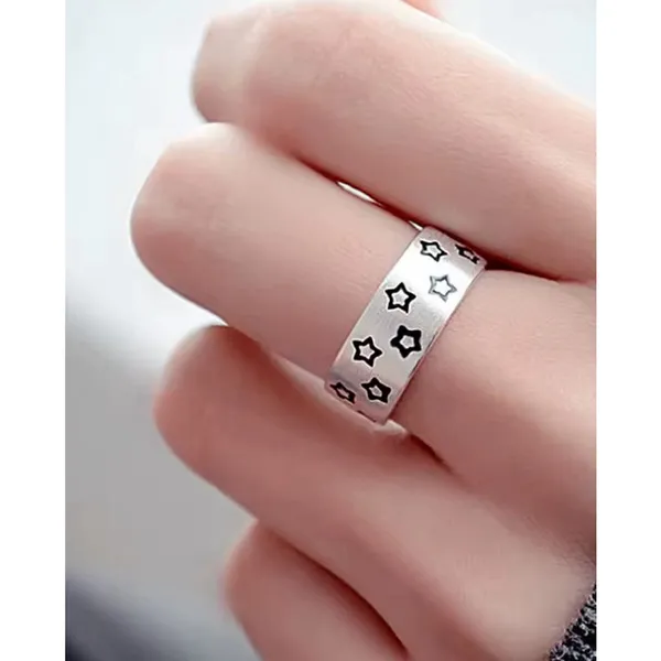 NEW Unisex 925 Sterling Star Adjustable Band Ring, Toe Ring, Pinky Ring‎ - Image 14