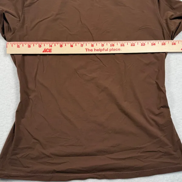 Skims Fits Everybody Long Sleeve T Shirt Womens Large Brown Cocoa Slim Crewneck - Image 4