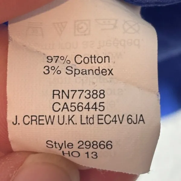 J. Crew Womens Size M Blue Stretch Perfect Long Sleeve Button-Front Cotton Shirt - Image 5