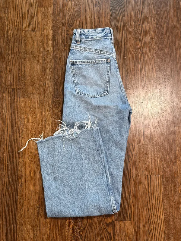 ZARA Ripped Straight-Leg Jeans - Image 2