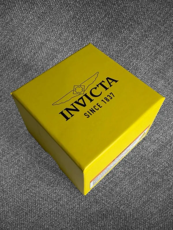 Invicta Silver-Tone Crystal Bezel Yellow Dial Bracelet Watch - Brand New - Image 4