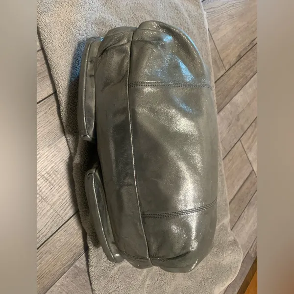 Coach Metallic Silver Poppy Hobo Bag - Image 11