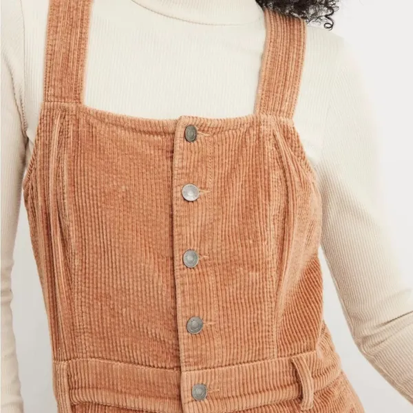 NWT Aerie Women's Corduroy Kick Flare Overalls Size‎ S - Image 3