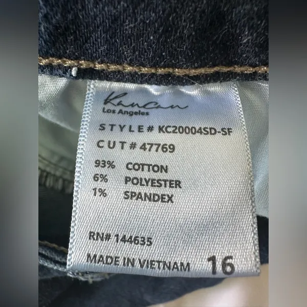 Dark Blue Denim Jeans Size 16 - Image 3