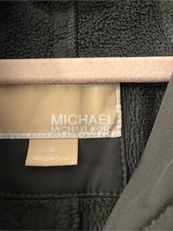 Michael Kors Olive Green Hooded Long Trench Coat - Image 2