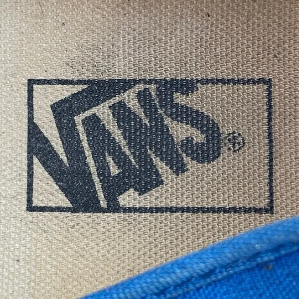 Vans Unisex Blue Lace Up Canvas Low Top Rubber Casual Flat Sneakers Shoes Size 8 - Image 5
