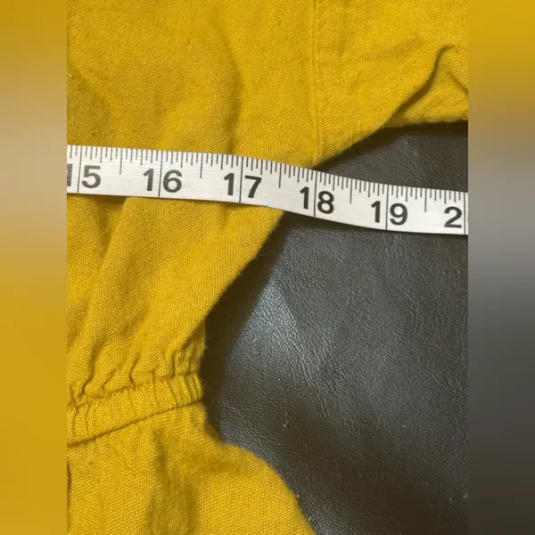Free People Mustard One Tie Wrap Kimono size Small - Image 9