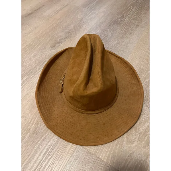 Georgetown Vintage Suede Cowboy Hat Tan Brown Cattleman Tejana Size 6 7/8 Small - Image 2