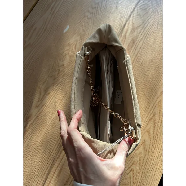 New Women’s A New Day Faux Suede Look Handbag 👜 Purse Snap Closure 7”x13.5”x7” - Image 6