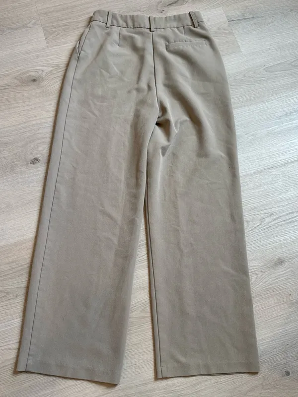 OAK + FORT Wide-Leg Pants in Taupe - Image 2
