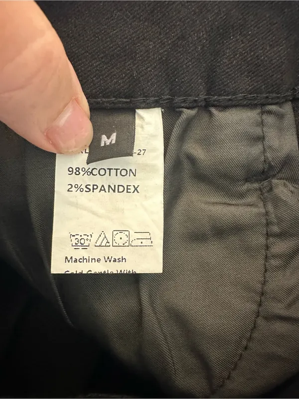 Womans Black barrel Denim Jeans Solid Button Fly 5 - Image 4
