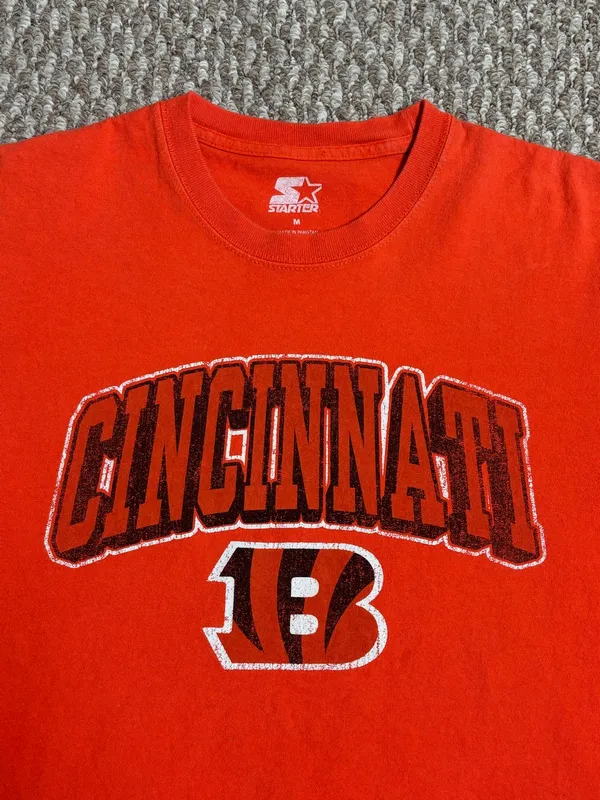 Cincinnati Bengals Orange Starter Y2K Style NFL Graphic T-Shirt - Image 3