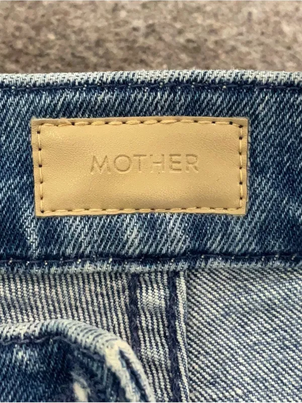 MOTHER Light Blue Wide Leg Flare Jeans - Image 3