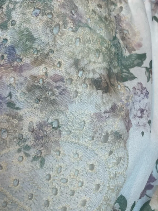 Solitaire Eyelet Lace Floral Maxi Skirt Tiered Ruffle Cottagecore Coquette Large - Image 4