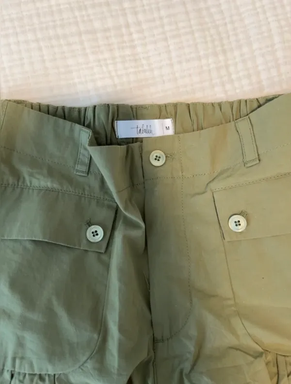 Talulah Drawstring Hem Pants | Olive - Image 4
