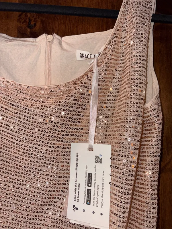 Sequin Dress Pink Size M - Image 2