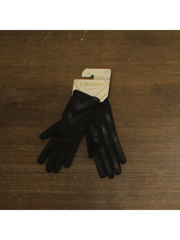 NWT Isotoner Signature Womens Water-Repellent Heritage Chevron Gloves Black S/M - Image 2