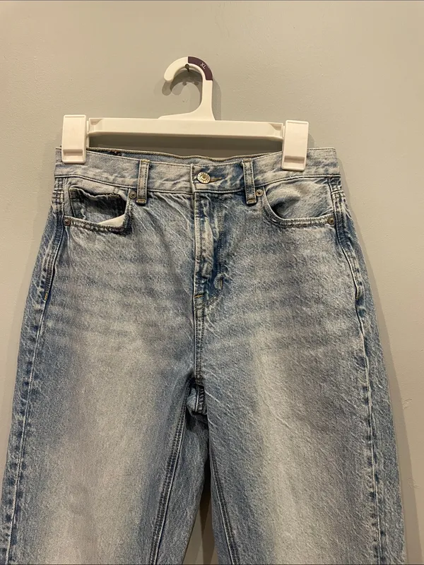 American Eagle Outfitters Light Blue Distressed Boyfriend Jeans - Image 2