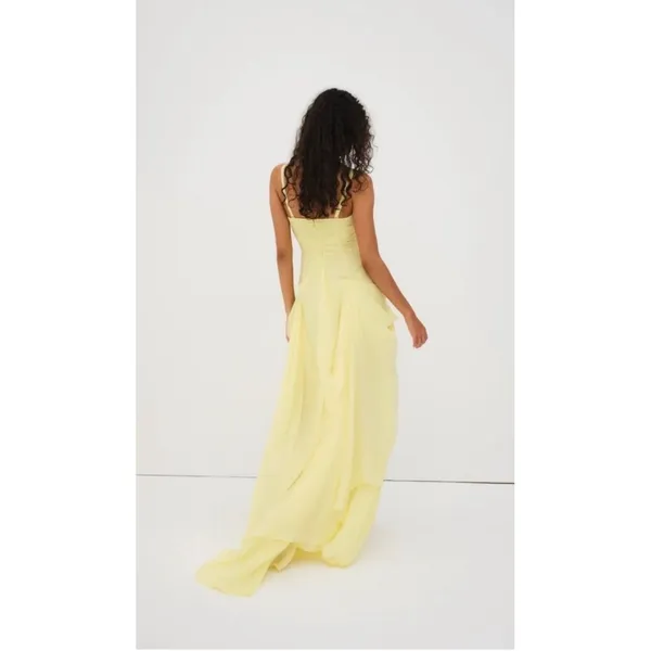 For Love & Lemons June Maxi‎ Dress Yellow XS NWT - Image 4