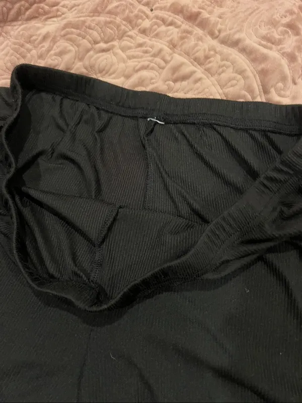 Women's Black Modal Lounge Shorts with Elastic Waistband - Image 3