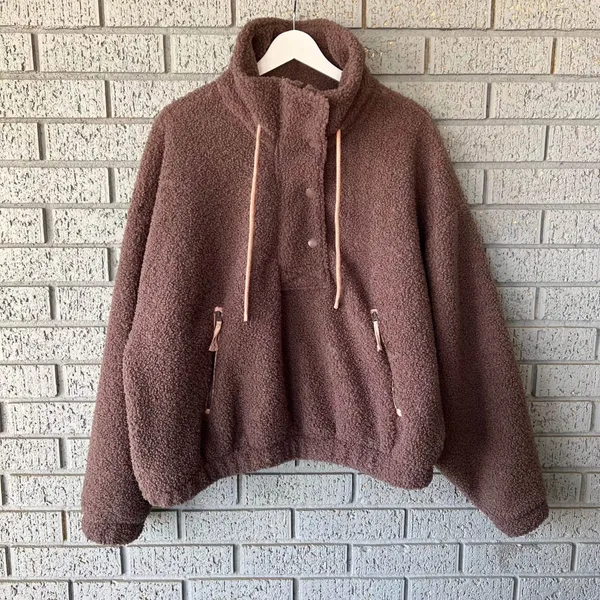 Universal Threads Womens Sherpa Teddy Jacket Cozy Soft Casual Relaxing Cropped - Image 2