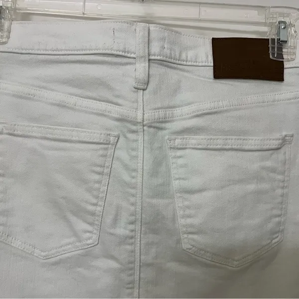 J Crew Mercantile White Denim Mini Skirt Size 2 - Image 11