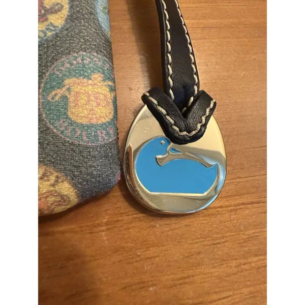 Y2K Dooney &‎ Bourke Wristlet Multicolor Circle Stamp Medallion Logo Design - Image 3