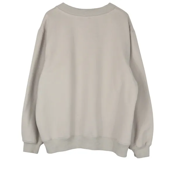White Fox Offstage Sweater Moon Stone Gray Tan Crewneck Sweatshirt Small Medium - Image 5