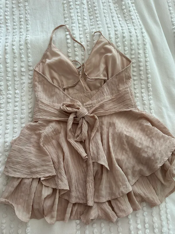 Beige Romper Tan Size L - Image 3