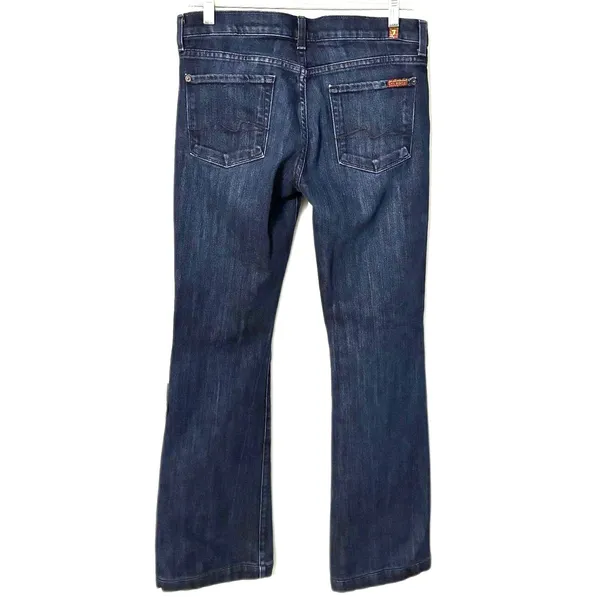 7 For All Mankind Charlize Bootcut Jeans Dark Wash Size 30 Made in USA - Image 2