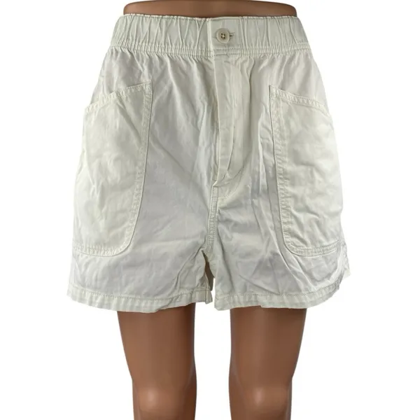 Madewell Garment-Dyed Women's White Pull On High Waisted Utility Shorts Size 29 - Image 2