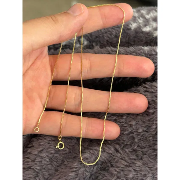 C173 18 inch chain necklace gold tone 925 sterling silver - Image 2