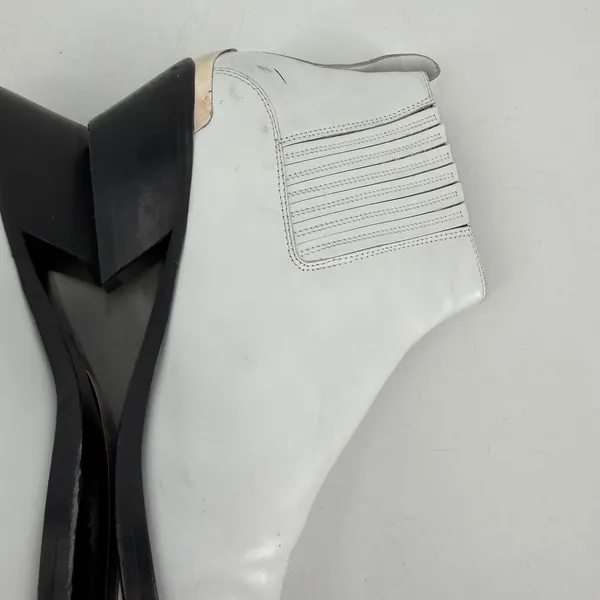 Rag & Bone Westin Boot Women 37.5 White Leather‎ Pointed Toe Western Minimalist - Image 4