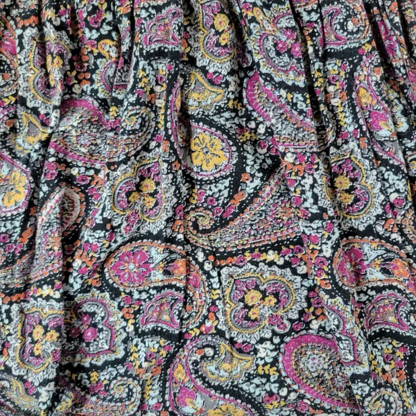 Hollister Babydoll Tank Dress XS Black Paisley Lace Sequin Beaded Swing Boho - Image 15