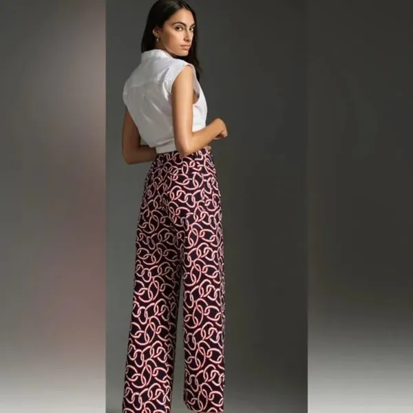 Anthropologie The Colette Cropped Wide Leg Ponte Pants By Maeve (New) - Image 2