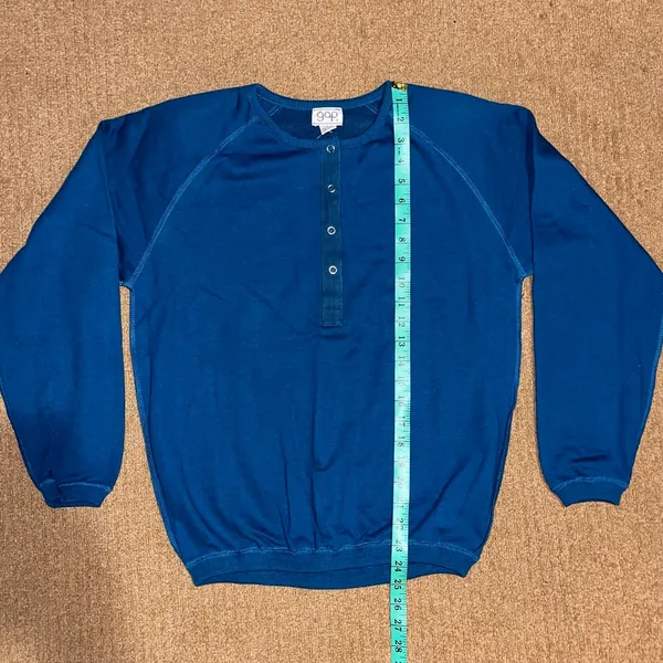 NWT 80’s Vintage Shoulder Pads Gap Crewneck Snap Sweatshirt - Image 6