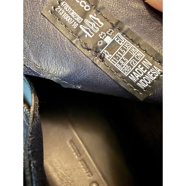 ECCO Soft 7 Tred‎ Zip Navy Blue Leather High Top Sneaker Boots Womens 42 - Image 7