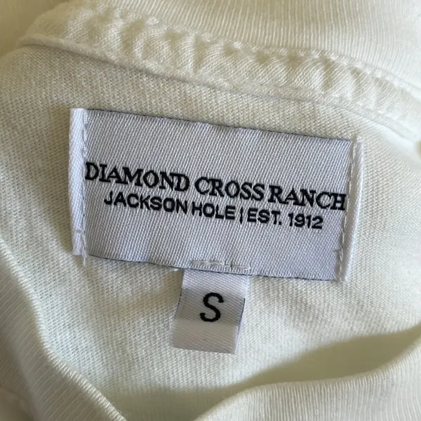 😍 Coolest Oversized Diamond Cross Ranch Jackson Whole Wyoming Shite T Shirt - Image 7