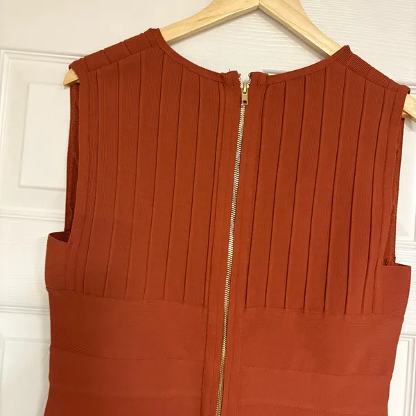 Gianni Bini Burnt Orange The‎ In Crowd Dress Size Large - Image 5