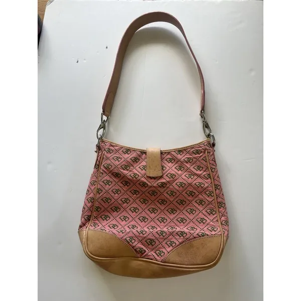 Dooney & Bourke Y2K Vintage Pink Monogram Messenger Shoulder Bag Purse - Image 12