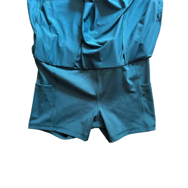 PUMA Golf Blake Piped Knit Skort Small Teal Blue Built-In Shorts Pockets - Image 8