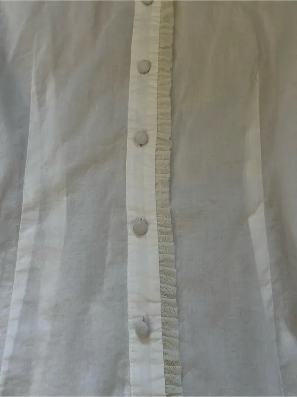 Lapis Victorian Blouse Lace Ruffle Trim Regency Feminine Romantic CottageCore - Image 3