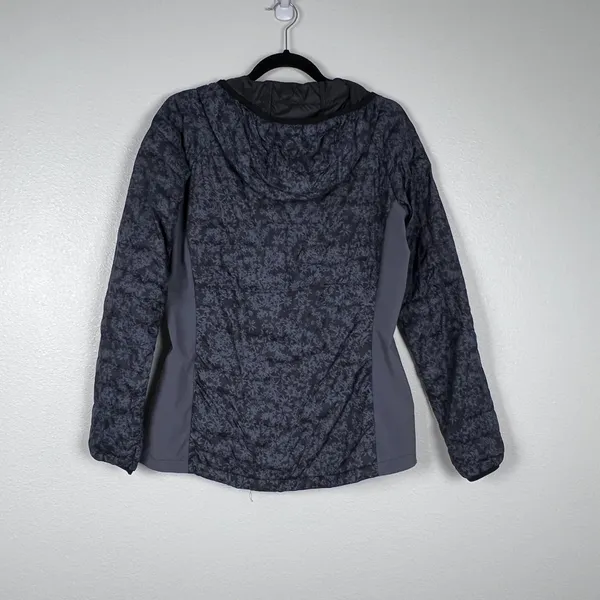Columbia‎ Womens Gray Floral Quilted Full Zip Hooded Jacket XK0913 Size M - Image 7