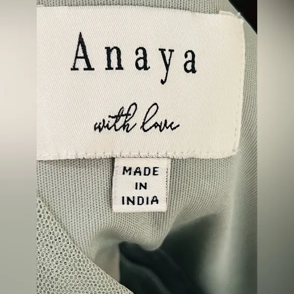 Anaya with love One-Shoulder Maxi dress Tulle Gown in Sage Green Size 4 EUC - Image 8