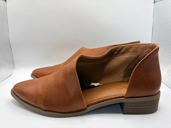 Universal Threads Brown Cutout D’Orsay Flats Minimalist Shoes Ankle Booties Boho - Image 2