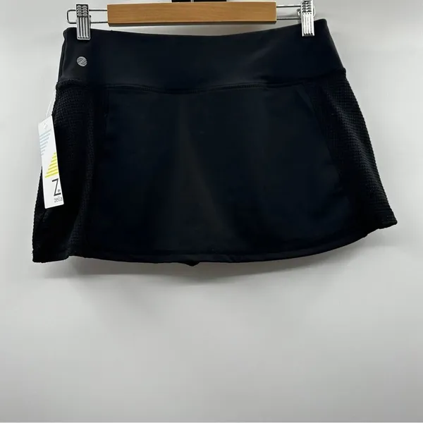 Z by Zella Black Perforated Eyelet Activewear Golf‎ Tennis Skort Size M - Image 2